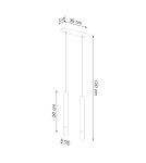 Pendant lamps - Sollux WEZYR 2 pendant lamp black SL.0961 - product 4