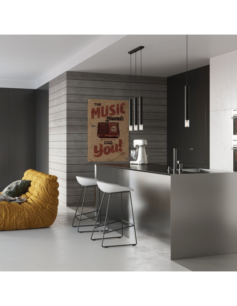 Pendant lamps - Sollux WEZYR 2 pendant lamp black SL.0961 - product kolory-swiatla.pl 6