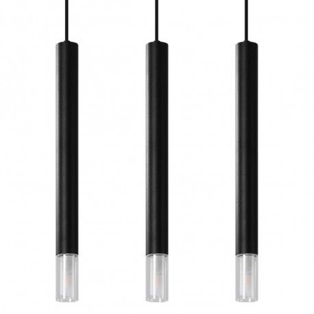Sollux Lampa wisząca WEZYR 3 czarna SL.0962
