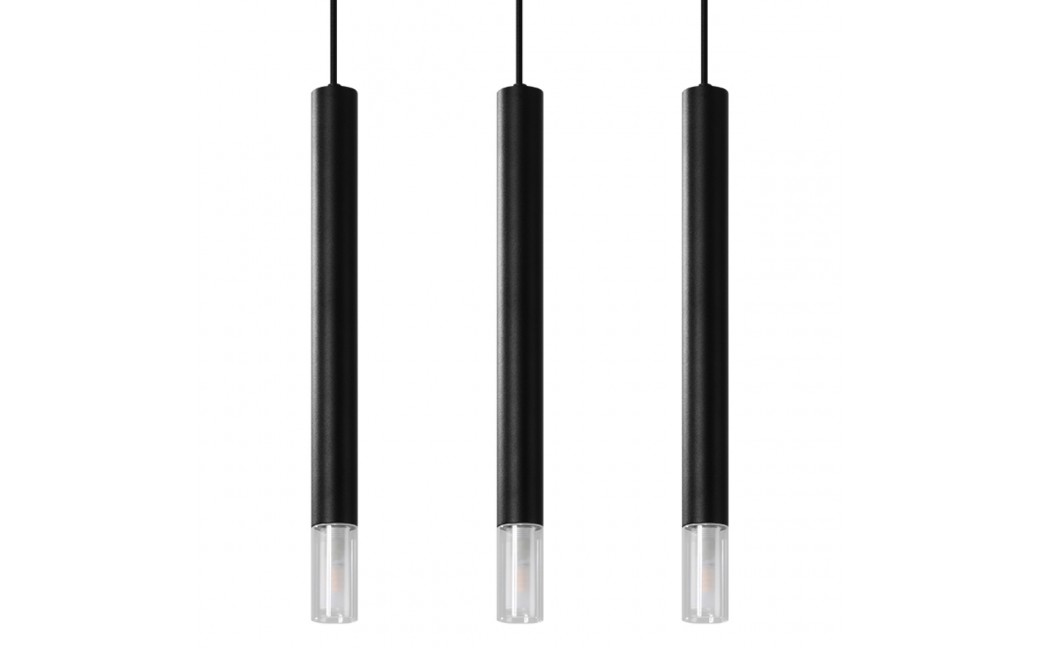 Sollux Lampa wisząca WEZYR 3 czarna SL.0962