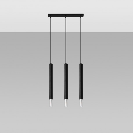 Sollux Lampa wisząca WEZYR 3 czarna SL.0962