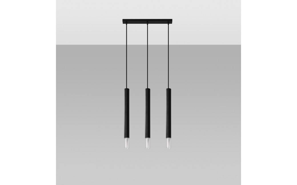 Sollux Lampa wisząca WEZYR 3 czarna SL.0962