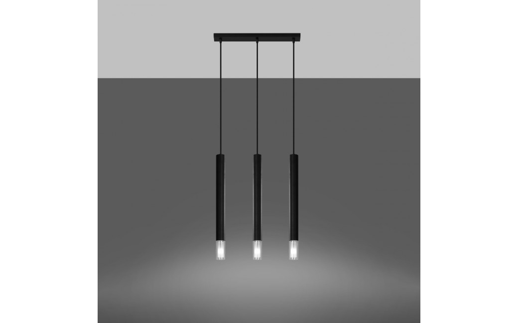 Sollux Lampa wisząca WEZYR 3 czarna SL.0962