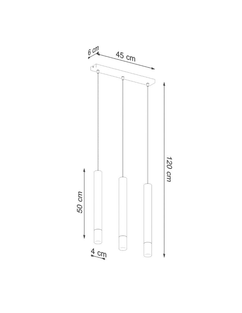 Pendant lamps - Sollux WEZYR 3 pendant lamp black SL.0962 - product kolory-swiatla.pl 4
