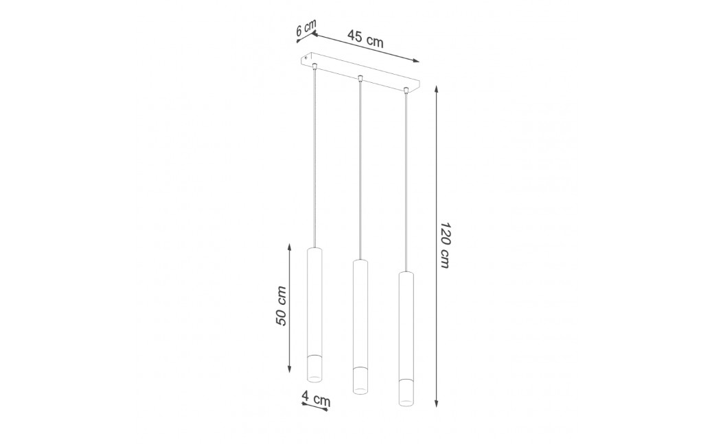 Sollux Lampa wisząca WEZYR 3 czarna SL.0962