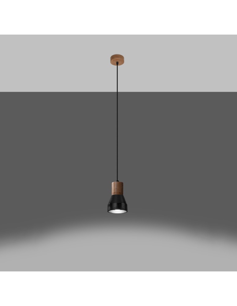 Pendant lamps - Sollux QUBIC pendant lamp black SL.0963 - product kolory-swiatla.pl 3