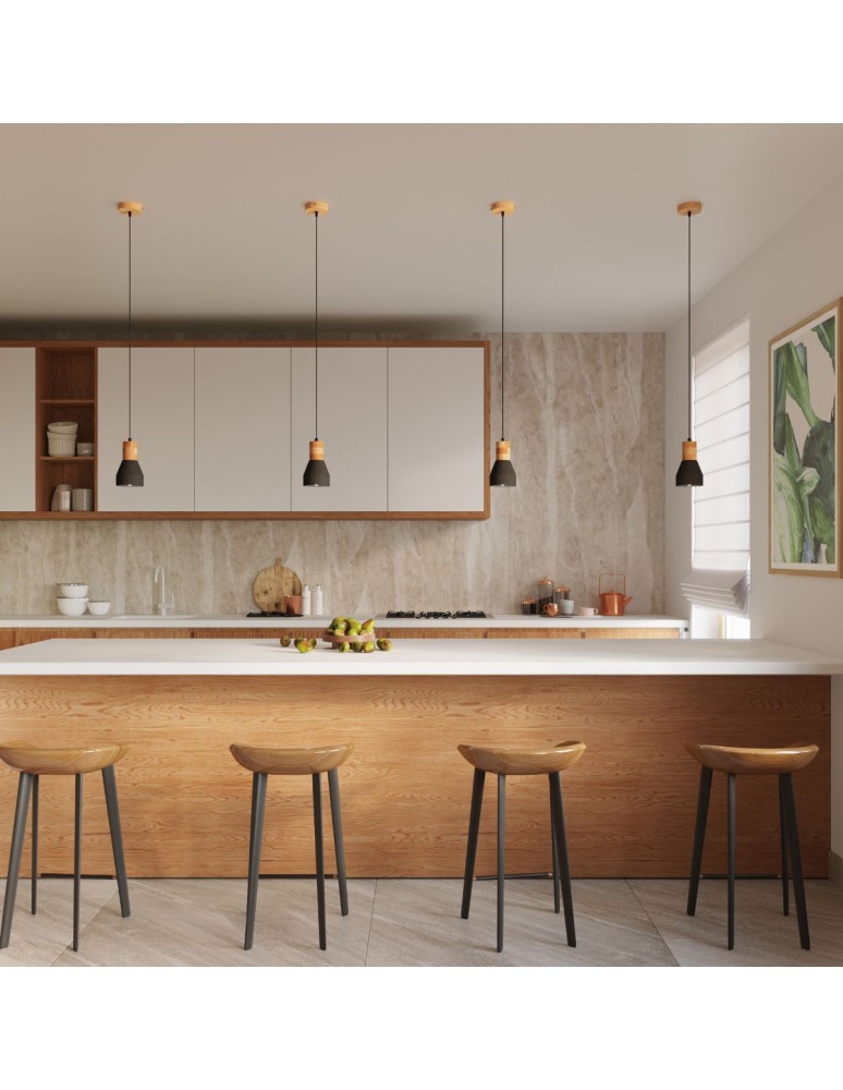 Sollux Lampa wisząca QUBIC czarna SL.0963