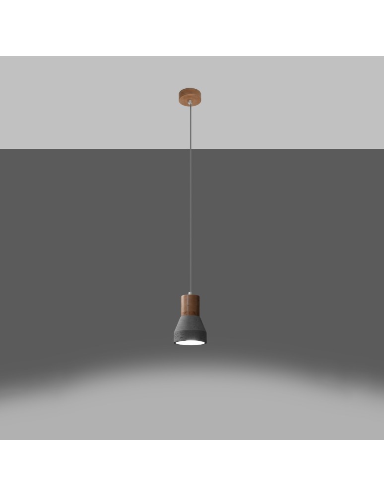 Pendant lamps - Sollux QUBIC pendant lamp grey SL.0964 - product kolory-swiatla.pl 3