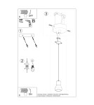 Pendant lamps - Sollux QUBIC pendant lamp grey SL.0964 - product 5