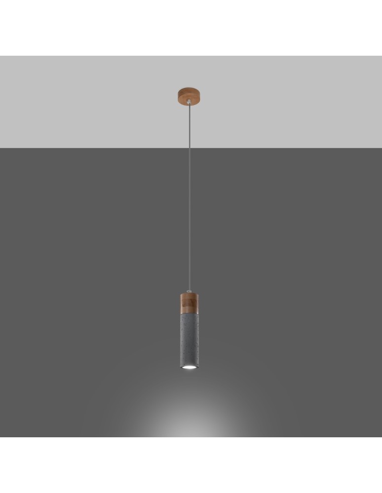 Sollux Lampa wisząca ZANE 1 szara SL.0965