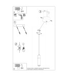 Sollux Lampa wisząca ZANE 1 szara SL.0965