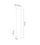 Pendant lamps - Sollux ZANE 2 pendant lamp grey SL.0966 - product 4