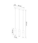 Pendant lamps - Sollux ZANE 3 grey pendant lamp SL.0967 - product 4