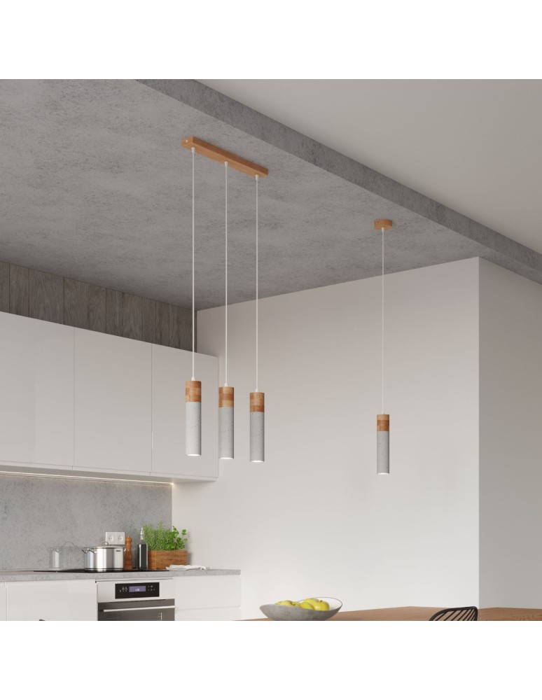 Pendant lamps - Sollux ZANE 3 grey pendant lamp SL.0967 - product kolory-swiatla.pl 7