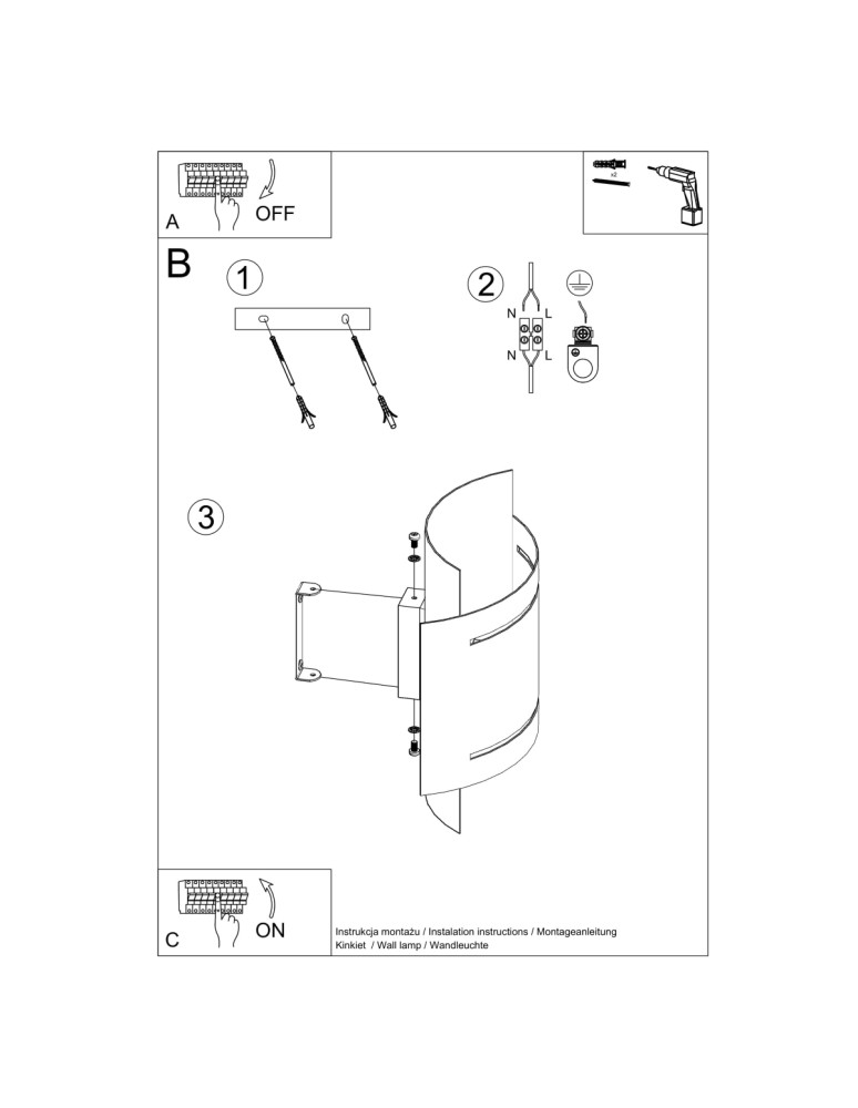 Sollux Kinkiet HESTIA czarny SL.0981