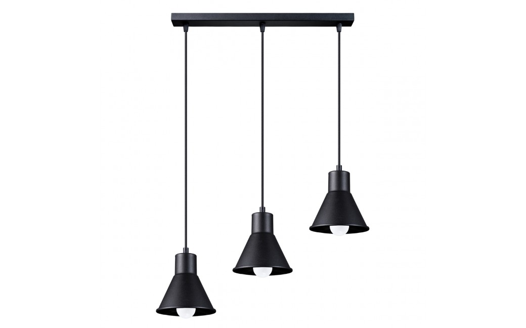 Sollux Lampa wisząca TALEJA 3 czarna [E27] SL.0986