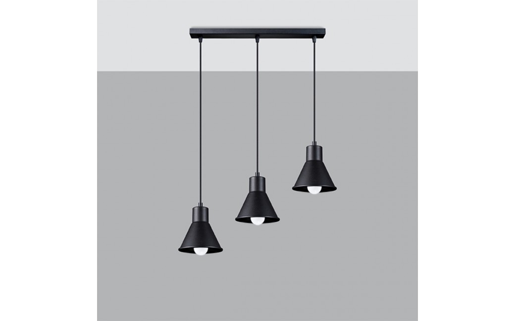 Sollux Lampa wisząca TALEJA 3 czarna [E27] SL.0986
