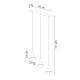 Sollux Lampa wisząca TALEJA 3 czarna [E27] SL.0986