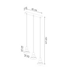 Pendant lamps - Sollux TALEJA 3 pendant lamp black [E27] SL.0986 - product 4