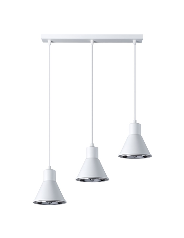 Pendant lamps - Sollux TAZILA 3 pendant lamp white [ES111] SL.0988 - product kolory-swiatla.pl 1