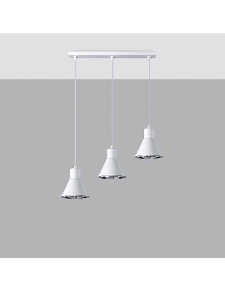 Pendant lamps - Sollux TAZILA 3 pendant lamp white [ES111] SL.0988 - product kolory-swiatla.pl 2