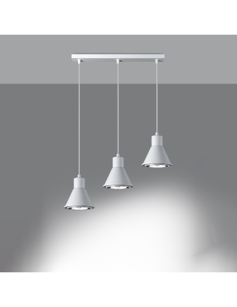 Pendant lamps - Sollux TAZILA 3 pendant lamp white [ES111] SL.0988 - product kolory-swiatla.pl 3