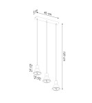 Pendant lamps - Sollux TAZILA 3 pendant lamp white [ES111] SL.0988 - product 4