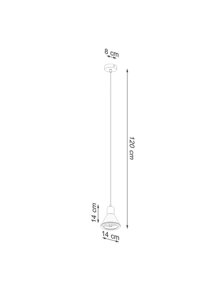 Pendant lamps - Sollux TAZILA 1 pendant lamp black [ES111] SL.0989 - product kolory-swiatla.pl 4