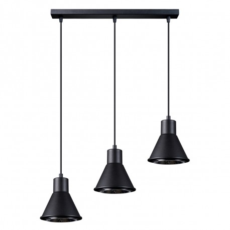 Sollux Lampa wisząca TAZILA 3 czarna [ES111] SL.0990