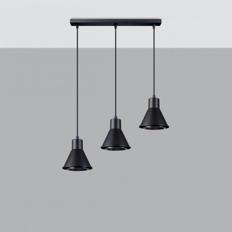 Sollux Lampa wisząca TAZILA 3 czarna [ES111] SL.0990