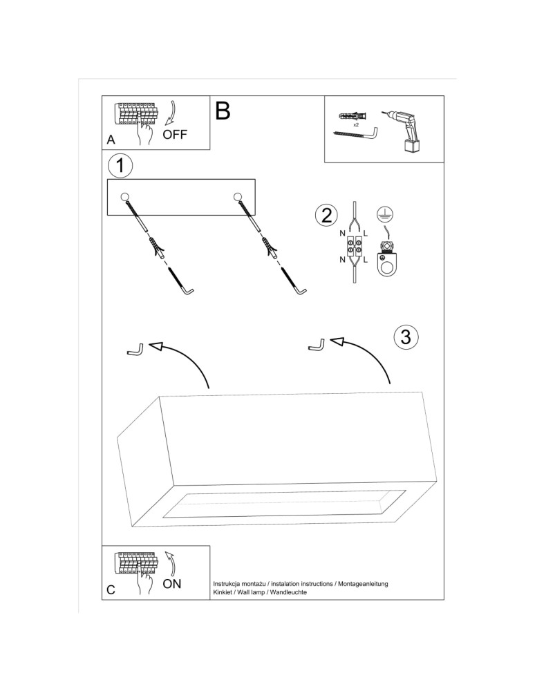 Sollux Kinkiet VEGA 30 beton SL.0992
