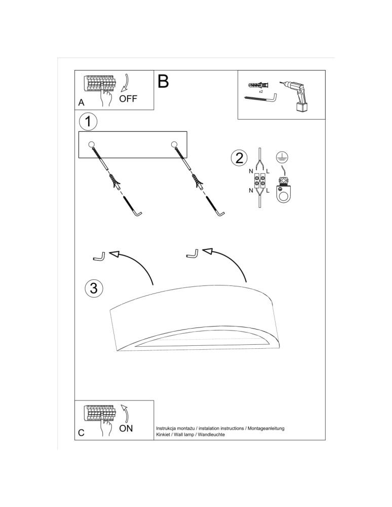 Sollux Kinkiet ATENA beton SL.0994