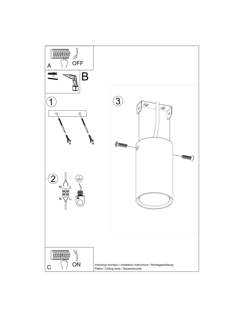 Ceiling lamps - Sollux Plafond LAGOS 10 white SL.0996 - product kolory-swiatla.pl 8