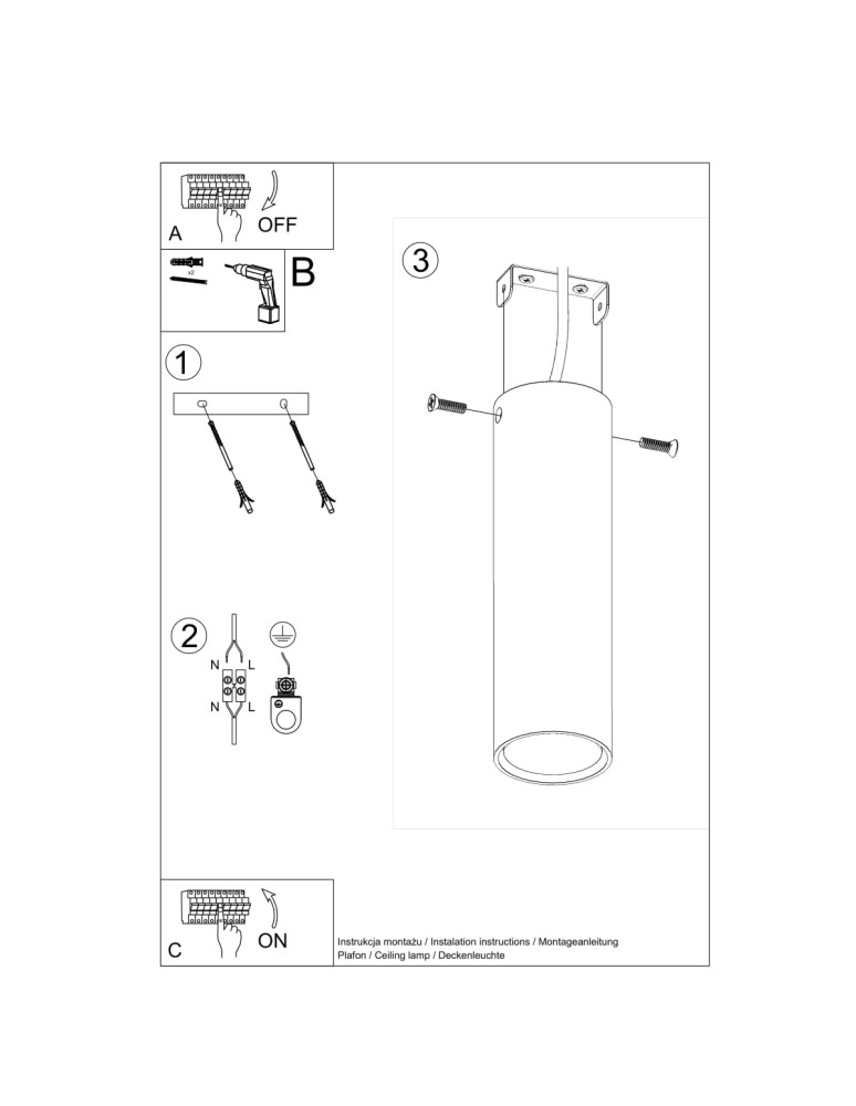 Ceiling lamps - Sollux Plafond LAGOS 20 white SL.0997 - product kolory-swiatla.pl 8