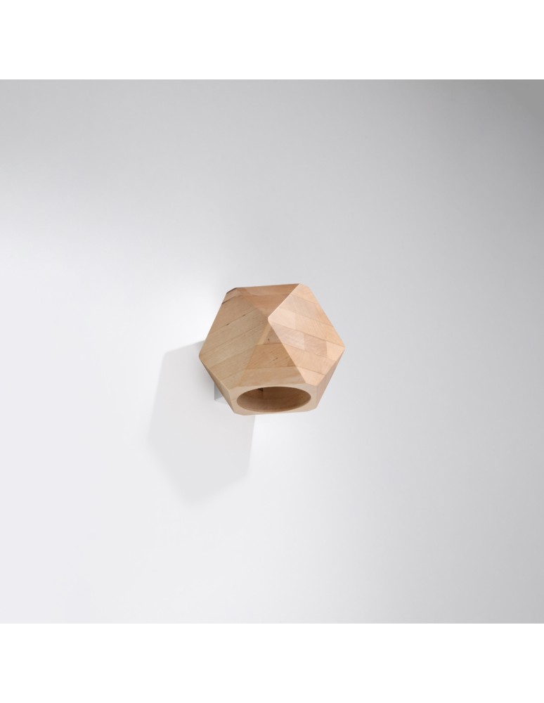 Wall lamps - Sollux WOODY wall lamp natural wood SL.1008 - product kolory-swiatla.pl 2
