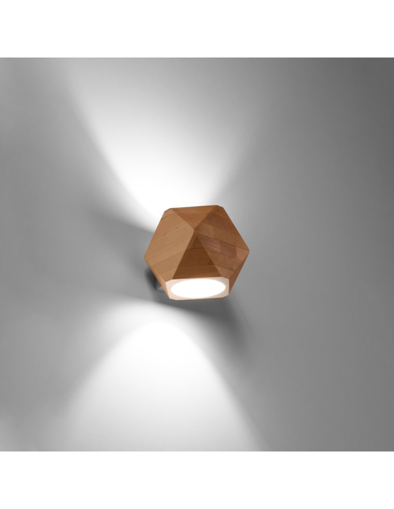 Wall lamps - Sollux WOODY wall lamp natural wood SL.1008 - product kolory-swiatla.pl 3