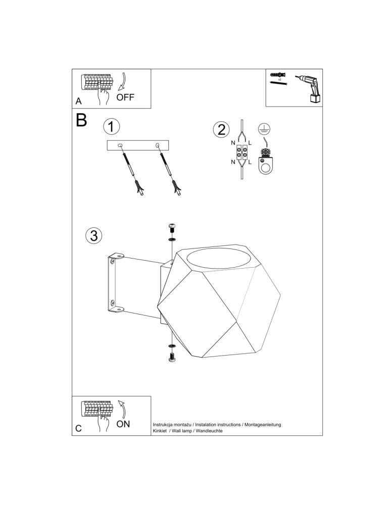 Wall lamps - Sollux WOODY wall lamp natural wood SL.1008 - product kolory-swiatla.pl 5