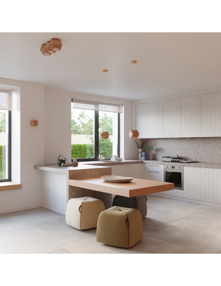 Pendant lamps - Sollux WOODY natural wood pendant lamp SL.1011 - product kolory-swiatla.pl 6