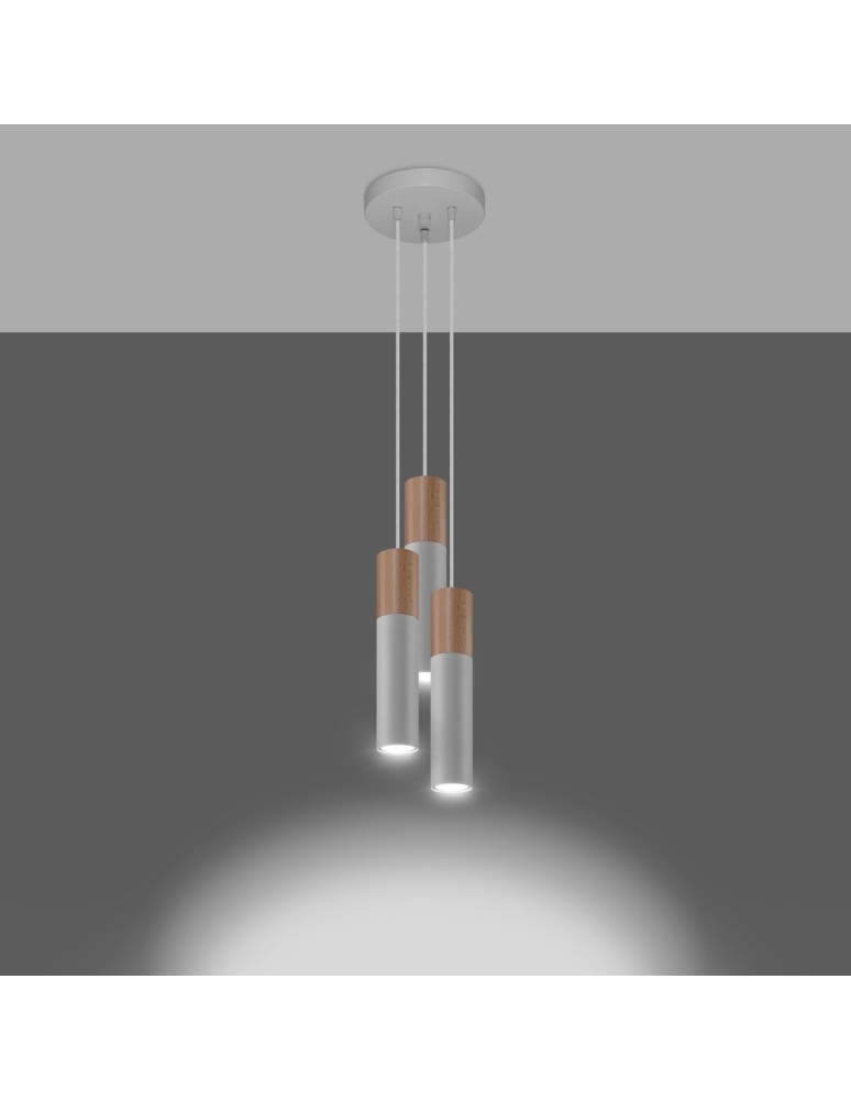 Sollux Lampa wisząca PABLO 3P biała SL.1013