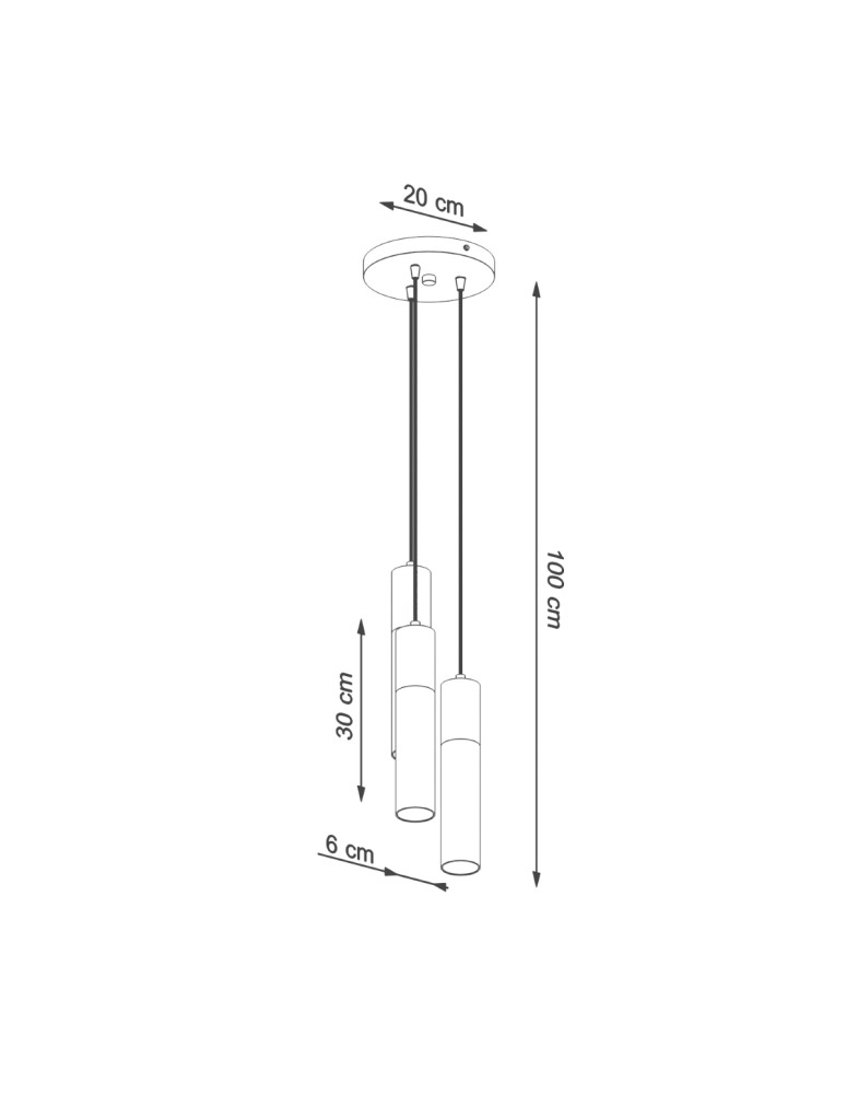 Sollux Lampa wisząca PABLO 3P biała SL.1013
