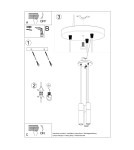 Sollux Lampa wisząca PABLO 3P biała SL.1013