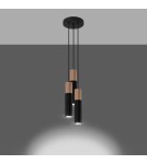 Sollux Lampa wisząca PABLO 3P czarna SL.1014