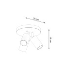 Ceiling lamps - Sollux Plafond RING 3P black SL.1016 - product 4