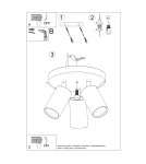 Ceiling lamps - Sollux Plafond RING 3P black SL.1016 - product 5