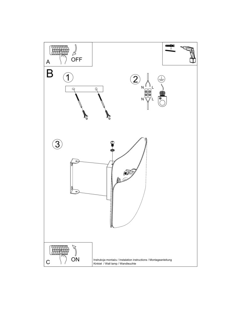Wall lamps - Sollux Wall lamp TILA 30 black SL.1019 - product kolory-swiatla.pl 5