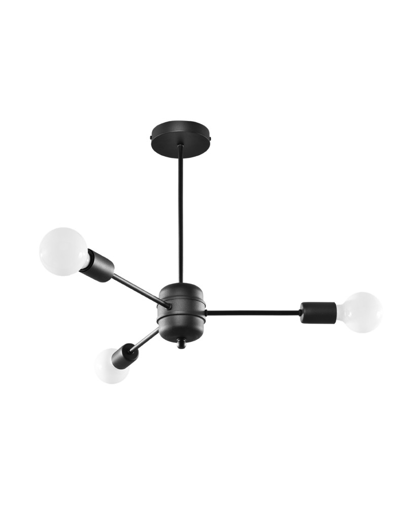 Chandeliers - Sollux Chandelier LANGO 3 black SL.1021 - product kolory-swiatla.pl 1