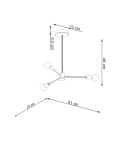 Chandeliers - Sollux Chandelier LANGO 3 black SL.1021 - product 4