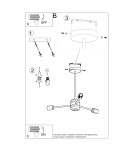 Chandeliers - Sollux Chandelier LANGO 3 black SL.1021 - product 5