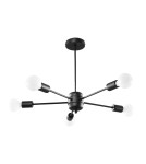 Chandeliers - Sollux Chandelier LANGO 5 black SL.1022 - product 1