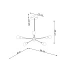 Chandeliers - Sollux Chandelier LANGO 5 black SL.1022 - product 4